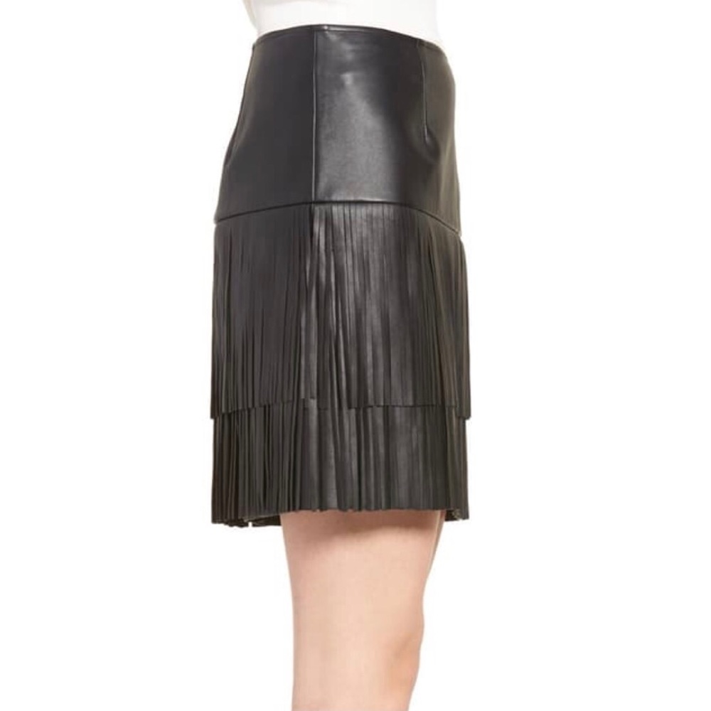 Trouvé vegan leather fringe skirt - Picture 3 of 10